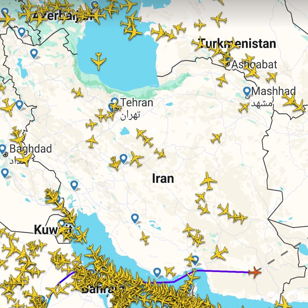 صدور اطلاعیه فوری هوانوردی (نوتام) در ایران صحت دارد؟ | وضعیت  پروازها در آسمان ایران + نقشه