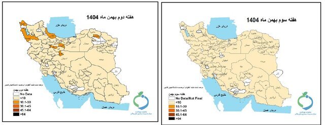 خروج تمام استان‌ها از موج آنفلوآنزا