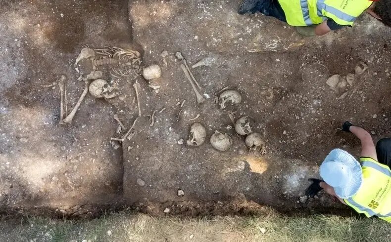 گودال ترسناک پر از اسکلت در یک مزرعه | عکس