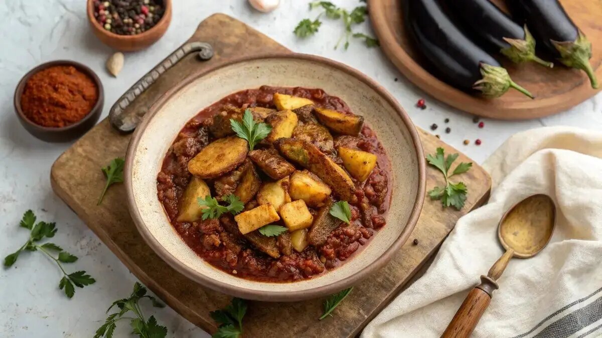 واویشکا بادمجان با گوشت چرخکرده + روش تهیه