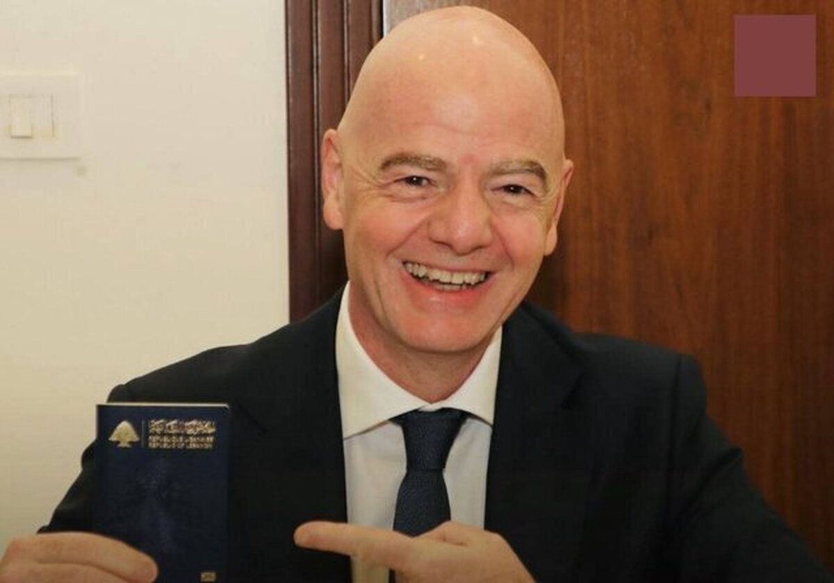 رئیس فیفا تابعیت لبنان را دریافت کرد؛ دلیل لبنانی شدن اینفانتینو چیست؟ / اینفانتینو سه تابعیتی شد