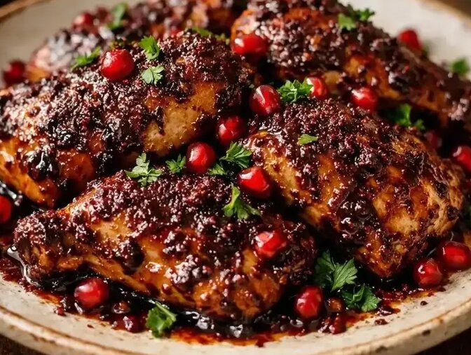 مرغ سماقی با رب انار؛ طعمی متفاوت برای یک وعده خاص