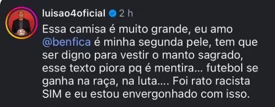 ستاره سابق بنفیکا: او یک موش نژادپرست است!