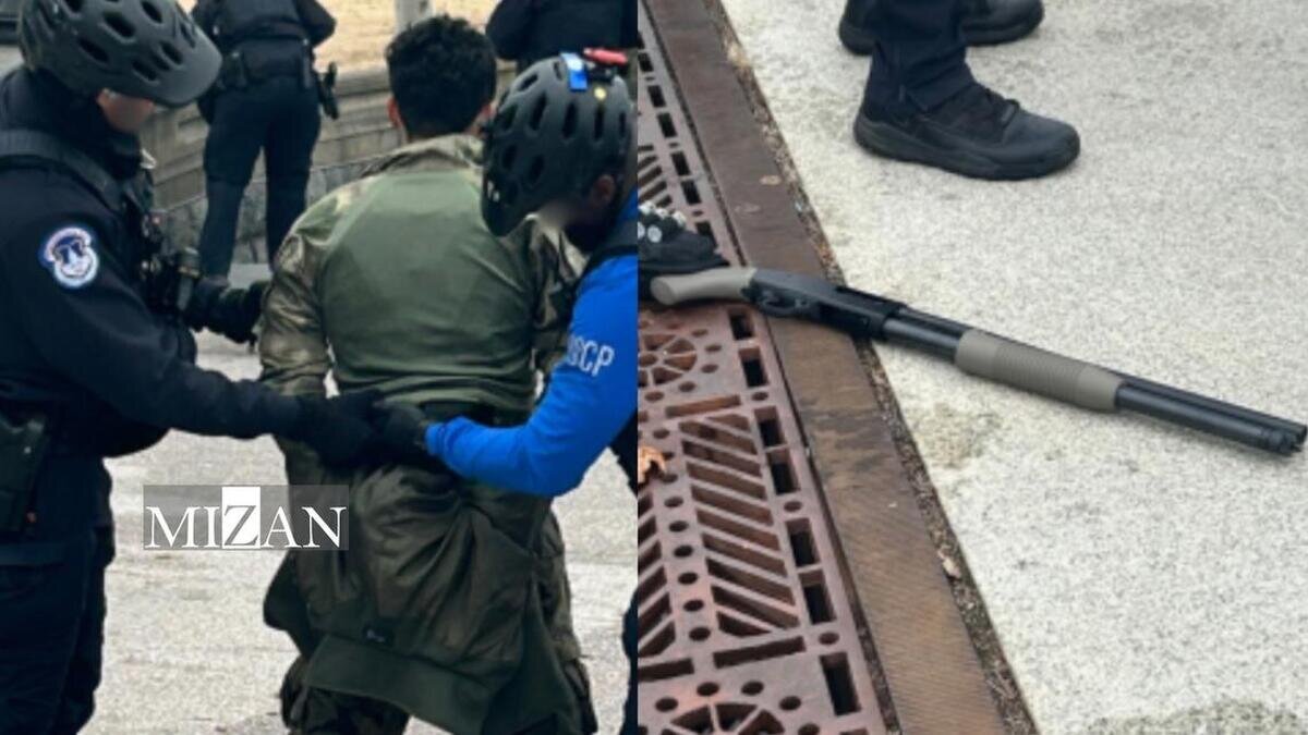 بازداشت یک فرد مسلح در مقابل ساختمان کنگره آمریکا