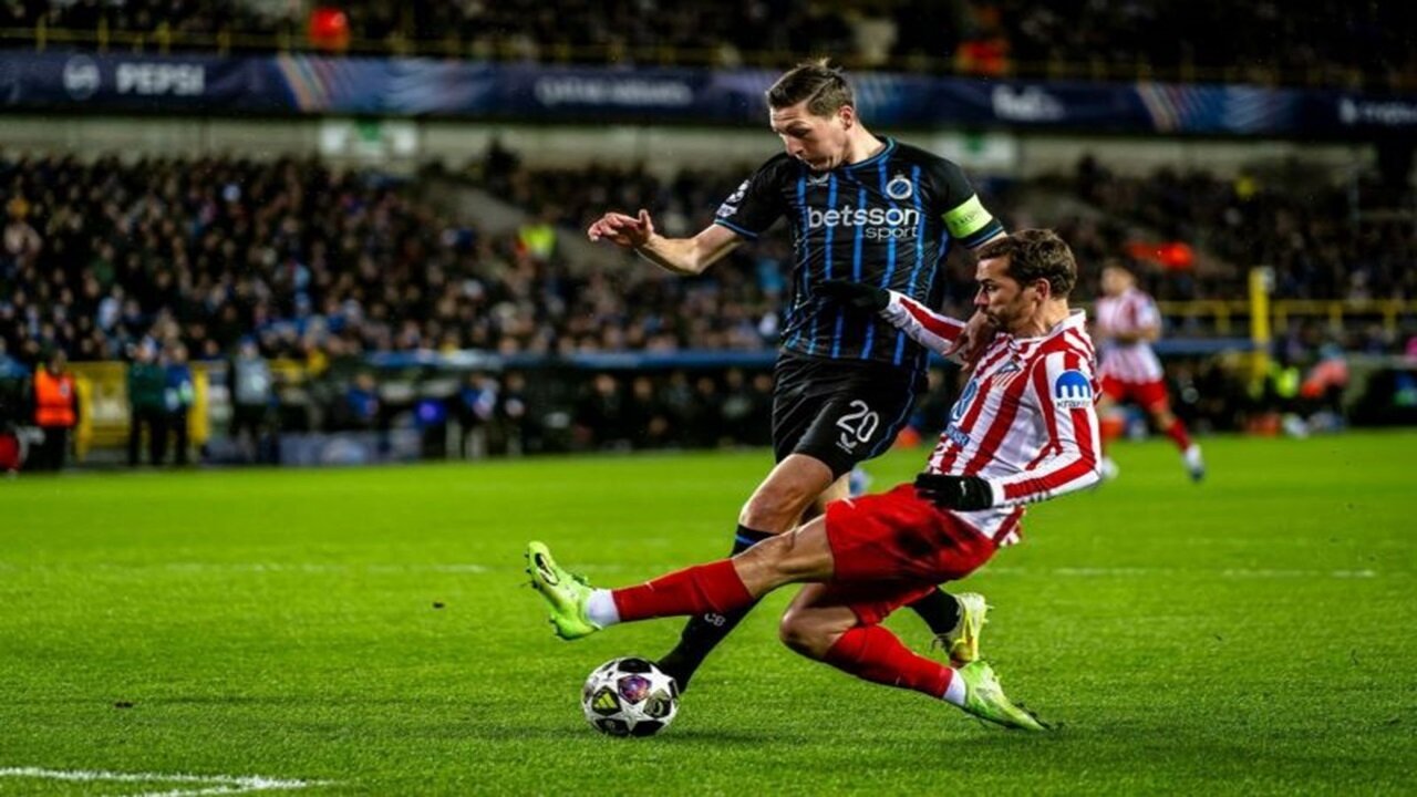 کلوب بروژ ۳ - ۳ اتلتیکو مادرید/ بخت با شاگردان سیمئونه یار نبود + فیلم