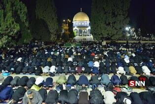 حضور گسترده نمازگزاران در نخستین جمعه رمضان در مسجدالاقصی + عکس