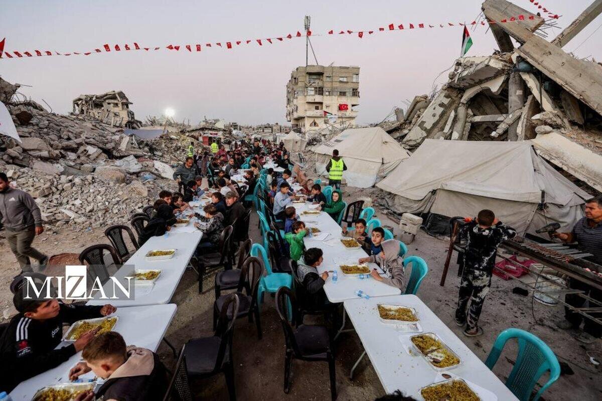 رمضان روی آوار‌های غزه تحت محاصره و جنگ‌زده