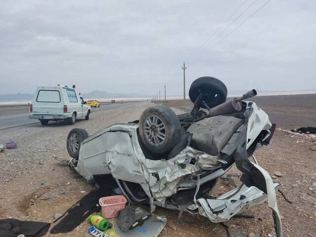 تصادف مرگبار تیبا و ساینا در جاده اسلامآباد