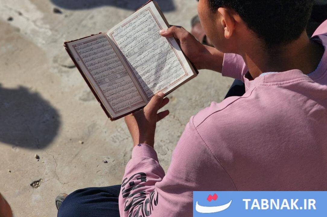 تلاوت قرآن میان ویرانههای غزه
