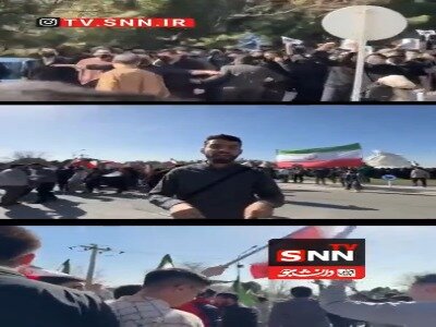 انبوه دانشجویان برای حمایت از شهدای دانشجو در دانشگاه فردوسی مشهد