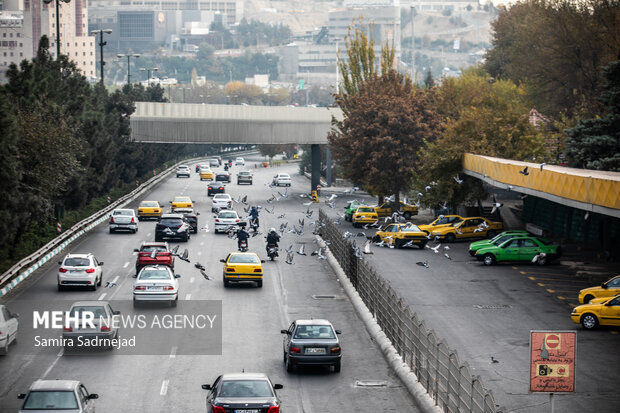 هوای تهران در وضعیت نارنجی و آلوده است