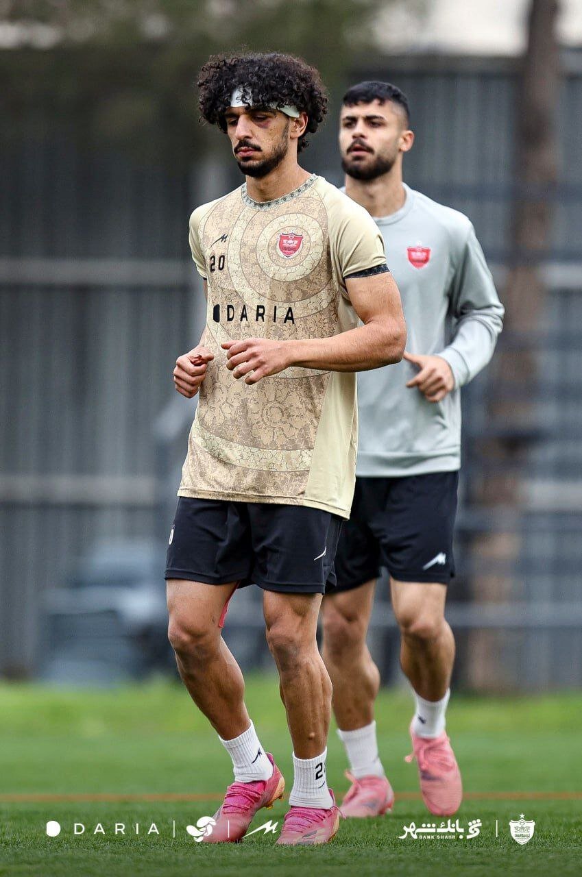 آثار کبودی در تمرین امروز پرسپولیس!