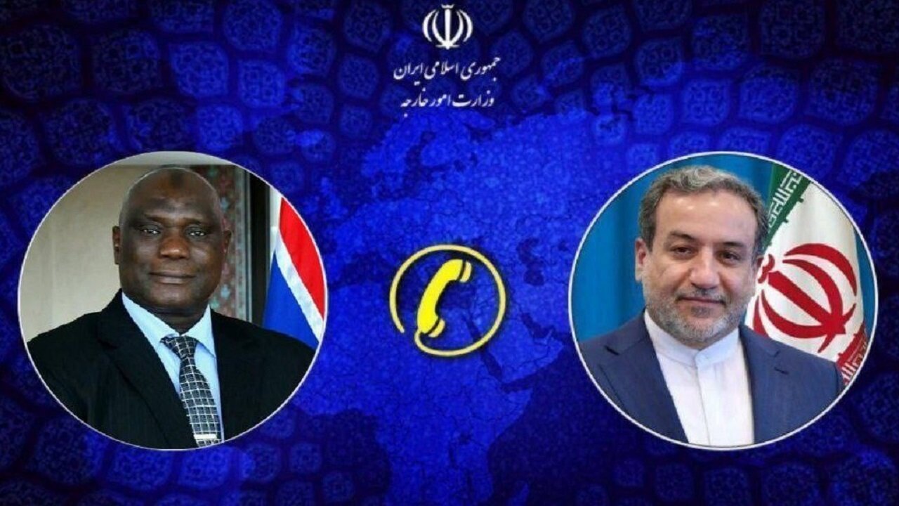 گفتگوی تلفنی وزرای امور خارجه جمهوری اسلامی ایران و گامبیا