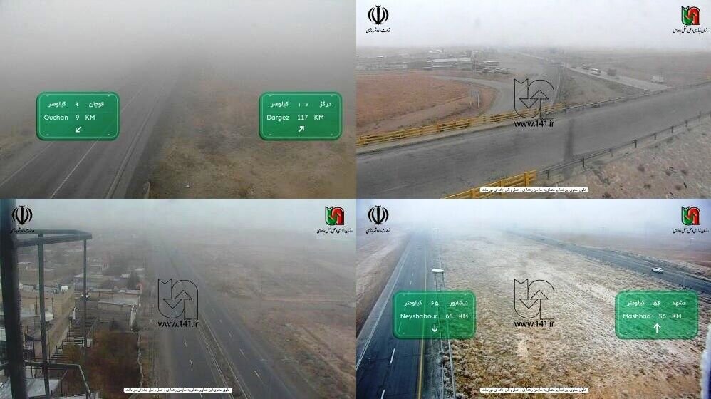 جادههای خراسان رضوی لغزنده و غبارآلود است