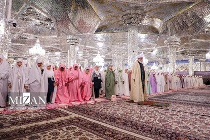 جشن عبادت و ضیافت افطار دختران روزه اولی در حرم مطهر رضوی