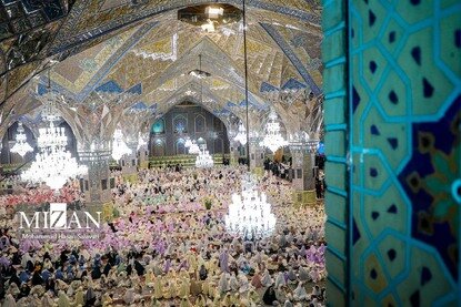 جشن عبادت و ضیافت افطار دختران روزه اولی در حرم مطهر رضوی