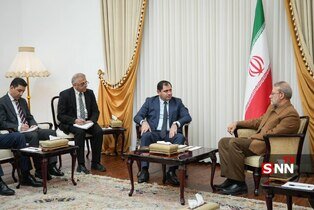 دیدار و گفتگو علی لاریجانی، دبیرشورای عالی امنیت ملی با سورن پاپیکیان، وزیر دفاع ارمنستان + عکس