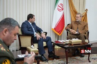 دیدار و گفتگو علی لاریجانی، دبیرشورای عالی امنیت ملی با سورن پاپیکیان، وزیر دفاع ارمنستان + عکس