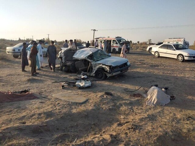 دو حادثه رانندگی در سیستان و بلوچستان با ۱۴ مصدوم و ۳ فوتی طی بامداد امروز