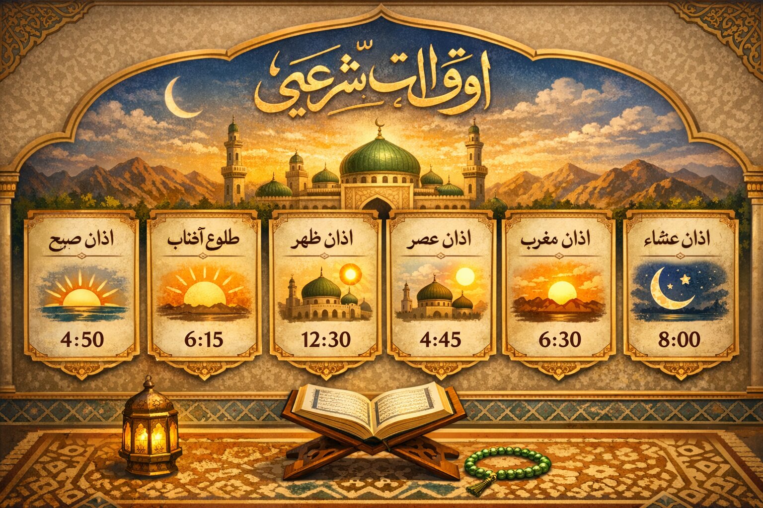 اعلام اوقات شرعی روز دهم ماه مبارک رمضان در ایلام