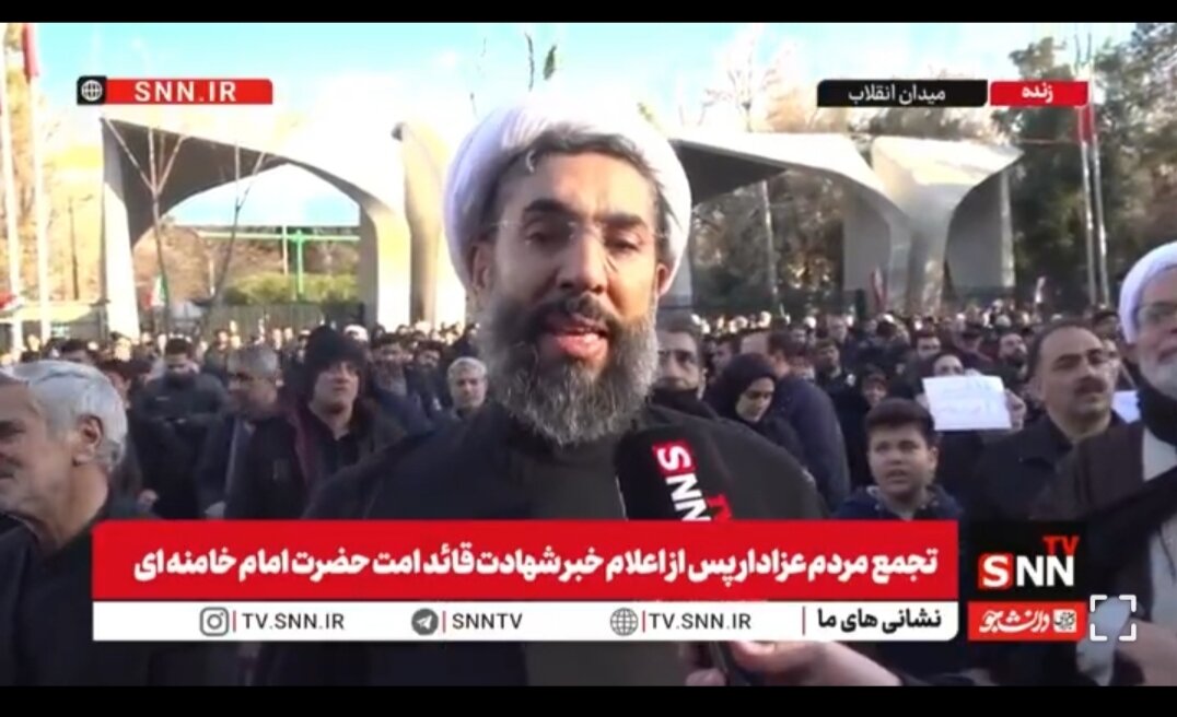 امروز دانشجوهای انقلابی قرار بود به محضر آقا برسند اما در مجلس عزای ایشان حضور یافتند+فیلم