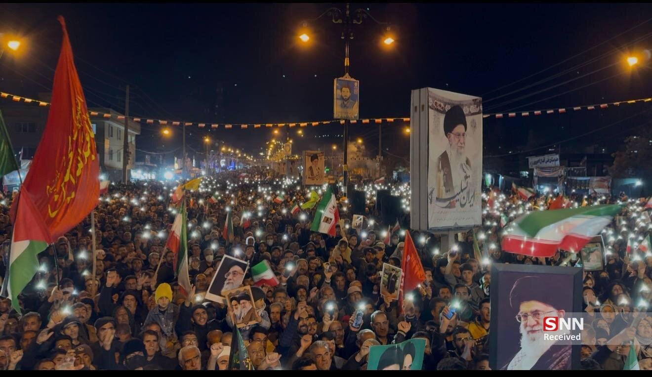 چهارمین شب اجتماع عظیم مردم یاسوج در پی شهادت ولی امر مسلمین جهان امام خامنه‌ای+فیلم