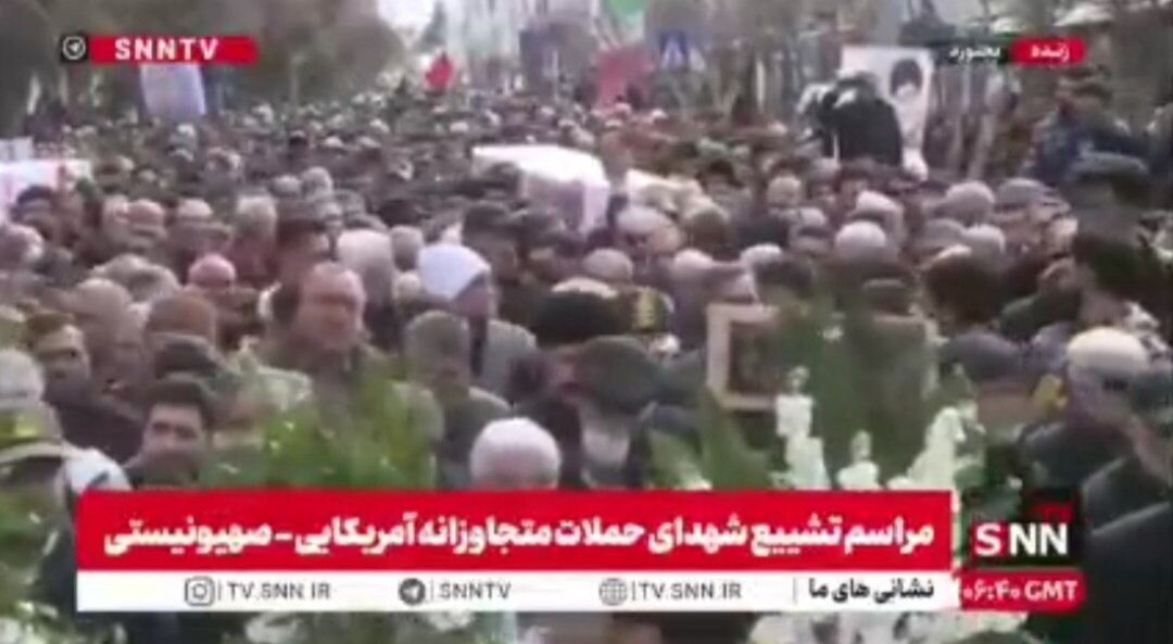 تشییع پیکر مطهر شهدای حملات دشمن آمریکایی صهیونیستی در بجنورد+فیلم