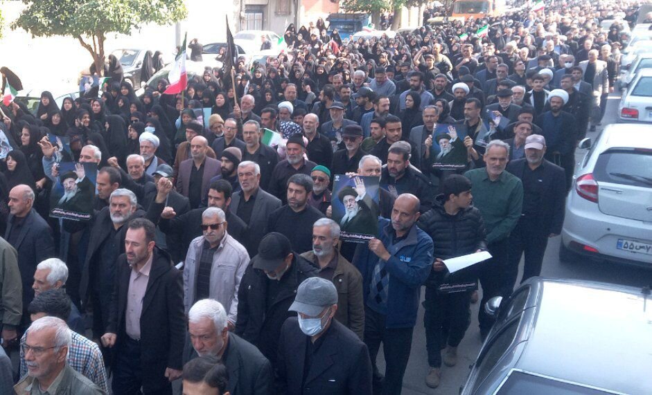 فریاد انتقام نمازگزاران گرگانی در راهپیمایی ضد دشمن آمریکایی-صهیونی + فیلم