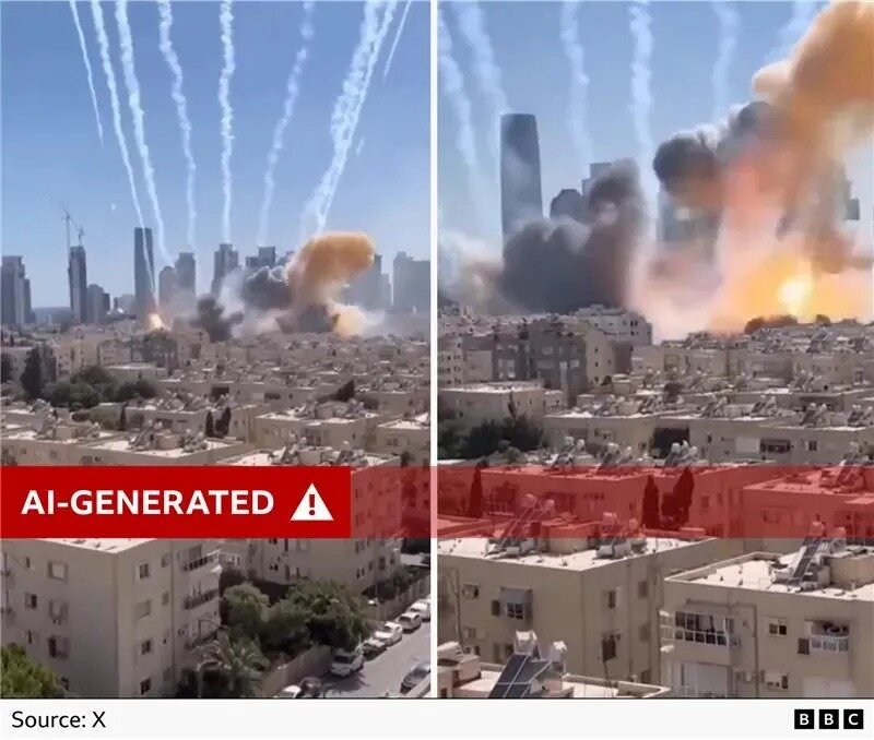 انفجار ویدیوهای جعلی هوش مصنوعی در روزهای جنگ +عکس
