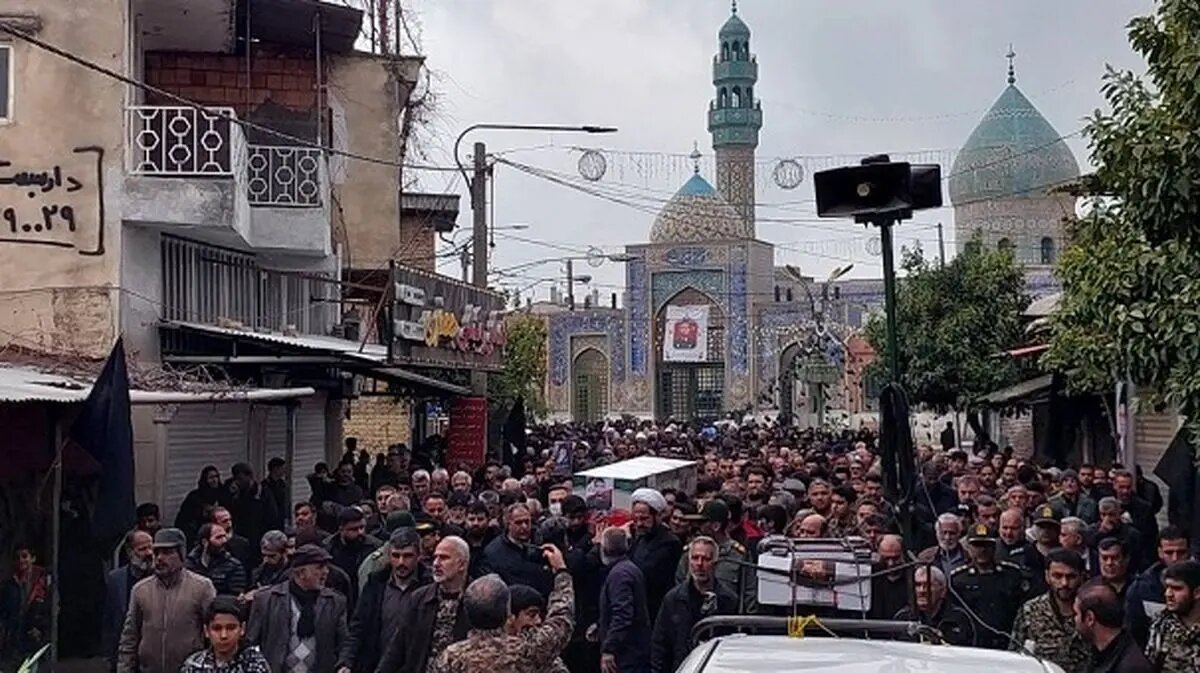 مراسم تشییع شهید محمدرضا سعیدی در دلند