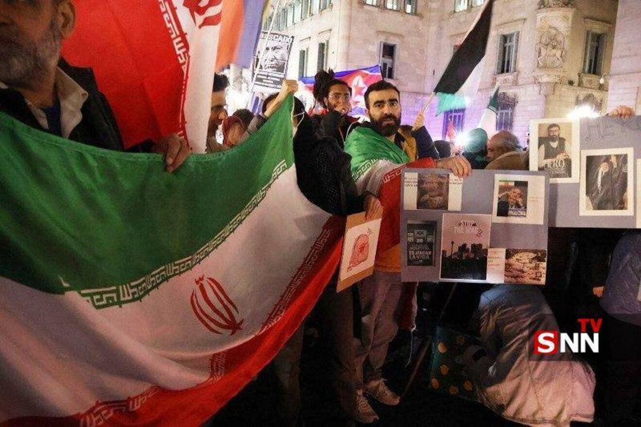 اعتراض مردم بارسلونا اسپانیا به جنگ افروزی‌های آمریکا و رژیم صهیونیستی علیه ایران + فیلم و عکس