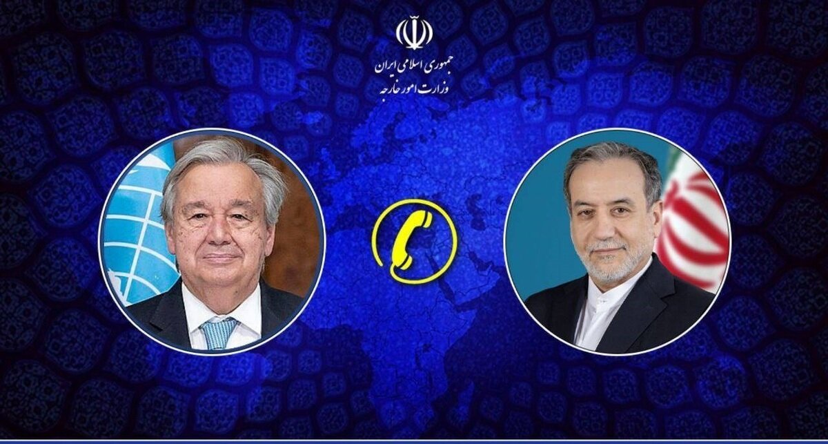 گفت‌وگوی وزیر امور خارجه با دبیرکل سازمان ملل متحد