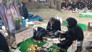 برگزاری مراسم شب‌قدر در مزار شهدای دانش‌آموز میناب+عکس