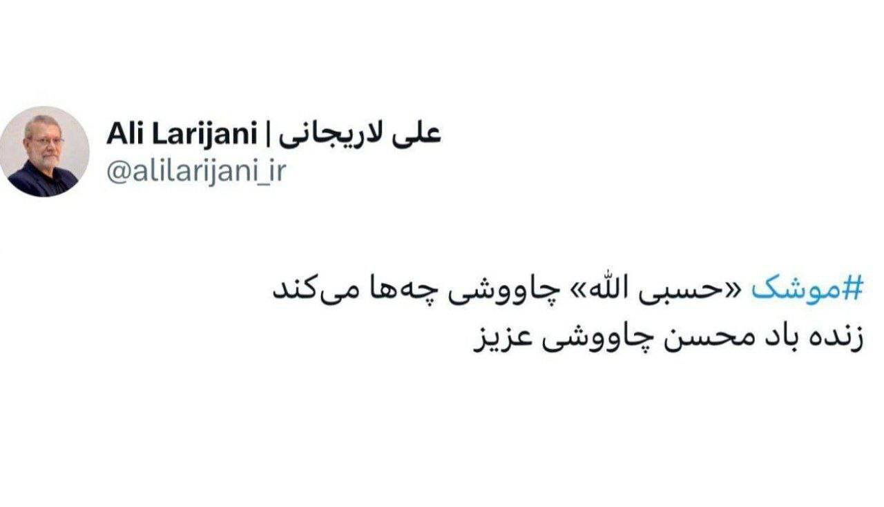 لاریجانی: زنده باد محسن چاووشی عزیز