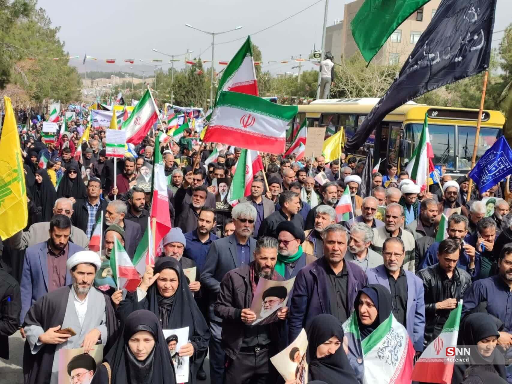 شکوه بی‌انتهای کویر در روز قدس / بیرجند یکپارچه فریاد « لبیک یا خامنه ای» سر داد