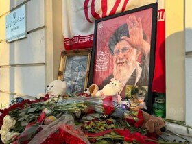ابراز همدردی شهروندان روسیه با قربانیان حملات علیه ایران + عکس