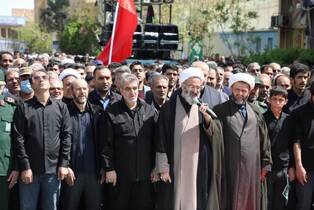 تشییع باشکوه پیکر مطهر شهدای حمله جنایتکارانه آمریکایی- صهیونیستی به شهرستان سمنان+ تصاویر