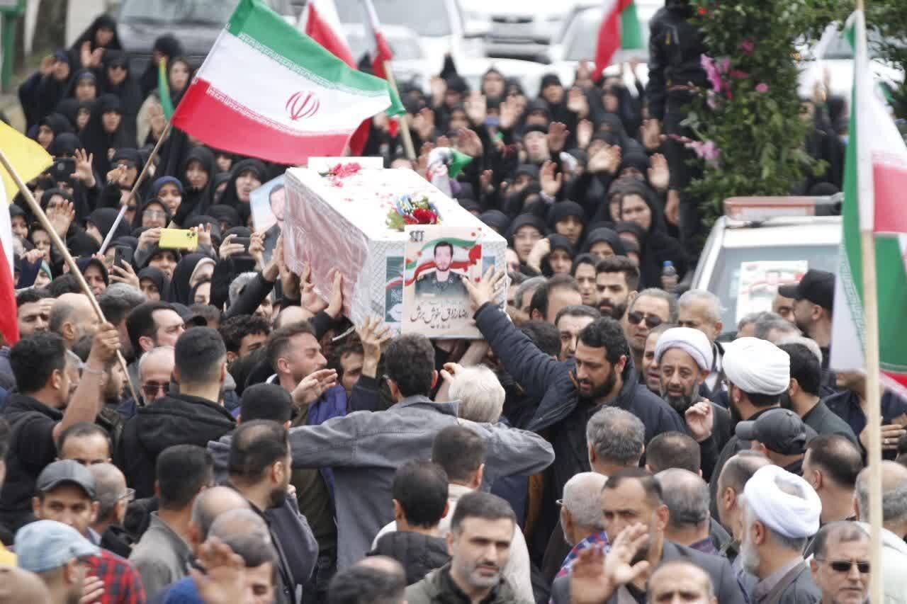 پیکر مطهر شهید رضا رزاق در لاهیجان تشییع شد+تصاویر