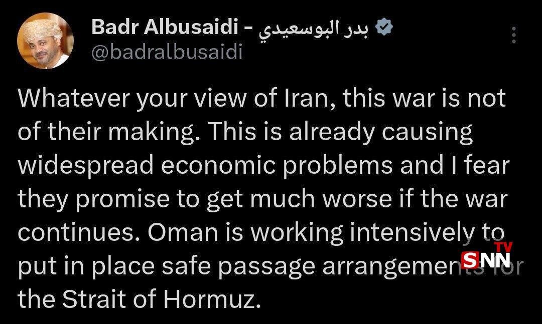 وزیر امور خارجه عمان:این جنگ را ایران آغاز نکرد