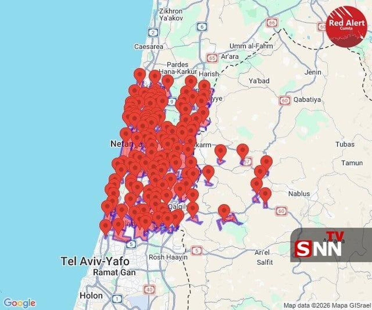 ببینید| موشک‌های ایرانی بر فراز آسمان سرزمین‌های اشغالی