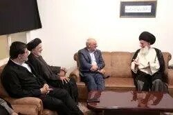 تصاویر / دیدار رئیس دفتر رئیس‌جمهور با مراجع تقلید و بزرگان حوزه