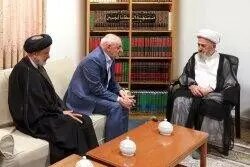تصاویر / دیدار رئیس دفتر رئیس‌جمهور با مراجع تقلید و بزرگان حوزه