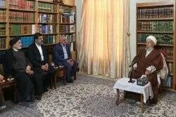 تصاویر / دیدار رئیس دفتر رئیس‌جمهور با مراجع تقلید و بزرگان حوزه