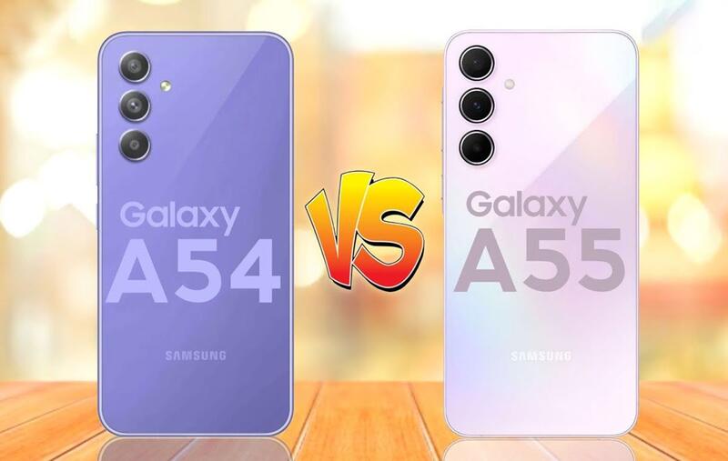 مقایسه گلکسی A55 با galaxy A54 سامسونگ