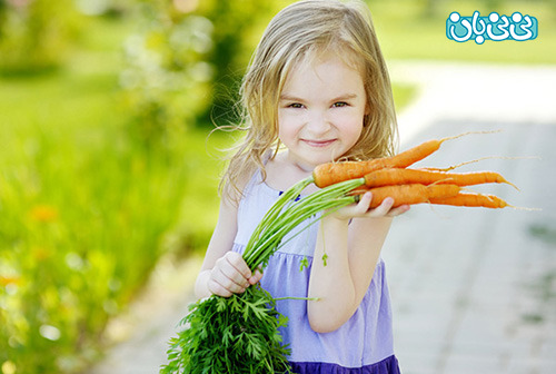 تشویق کودکان به گیاه خواری