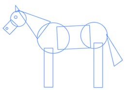 آموزش کشیدن اسب، با خطوط ساده