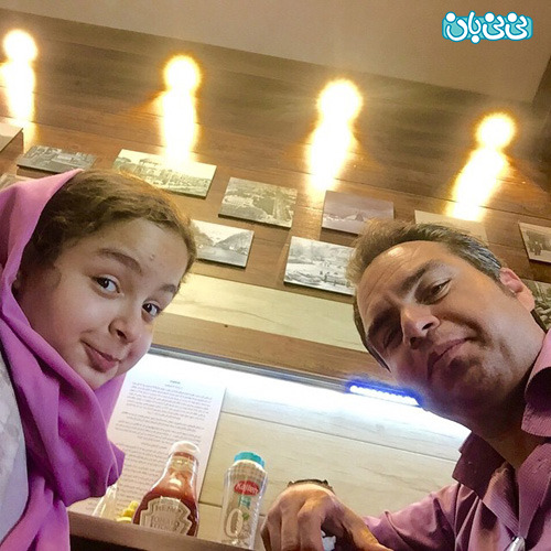 شهرام قائدی و دخترش در یک سلفی اینستاگرامی
