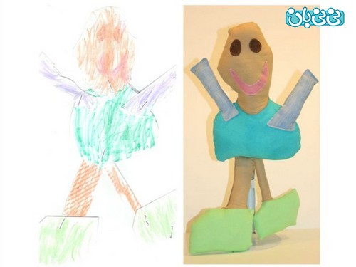 نقاشی های کودکانه ای که عروسک شدند