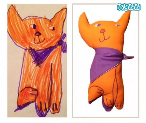 نقاشی های کودکانه ای که عروسک شدند