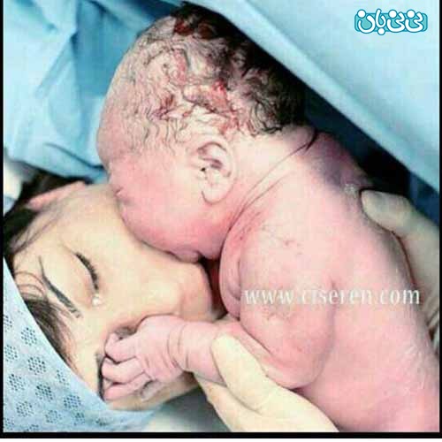اینستاگرام راحله امینیان و عکسی از «وداع» نوزاد با مادرش